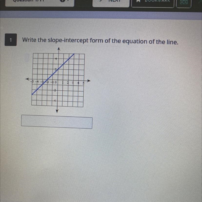 Can you find the slope-intercept of the line? Thank you!-example-1