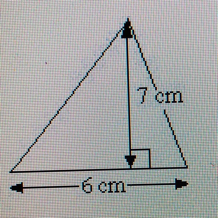 What is the area of the triangle in cm?-example-1