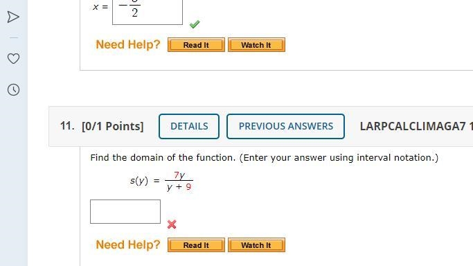 Find the domain of the function. (Enter your answer using interval notation.)-example-1