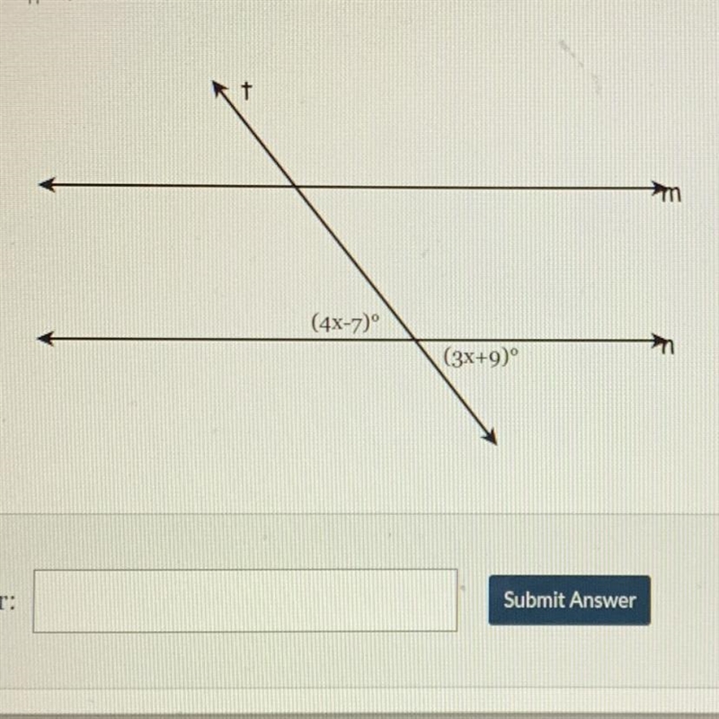 Given m||n, find the value of x.-example-1