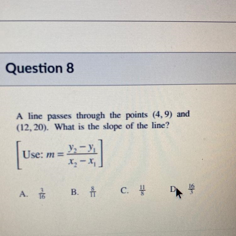 Finding the slope of the line.-example-1