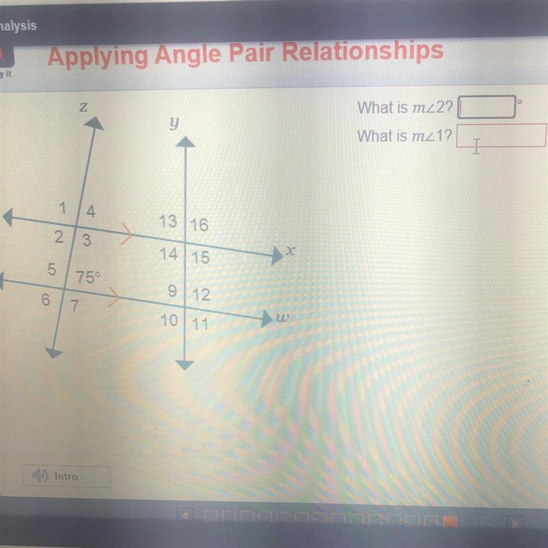 What are the angle measures of 1 and 2-example-1