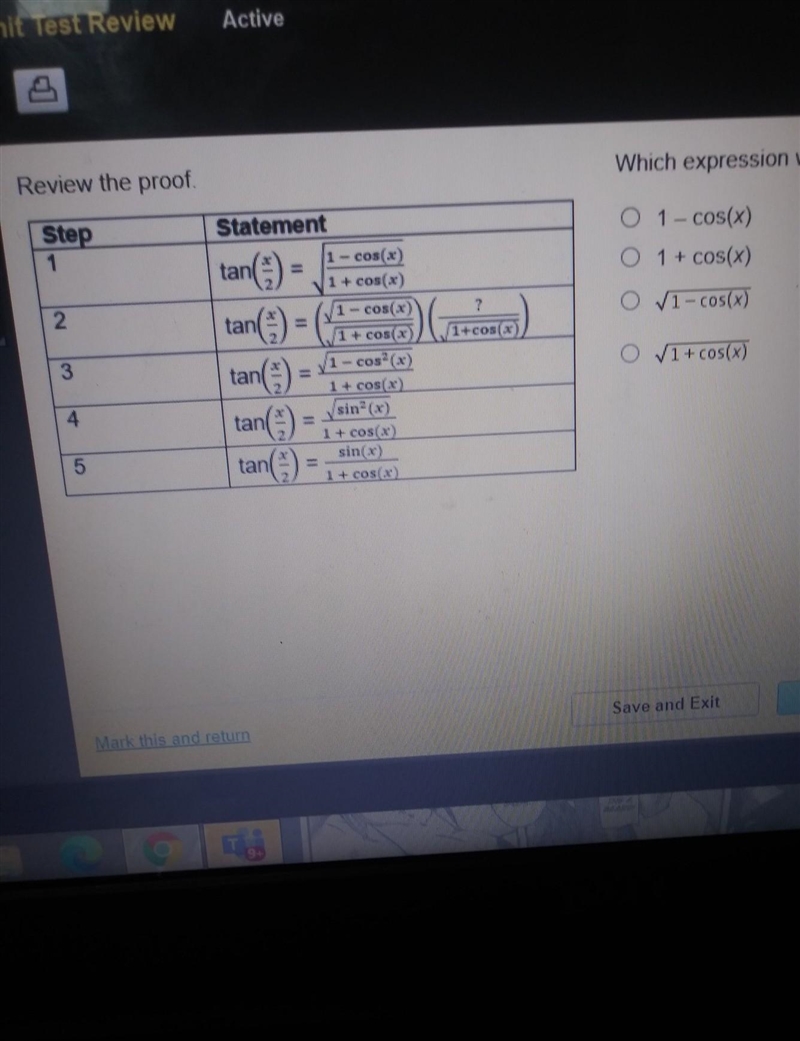 Review the proof which tuition will complete Step 2 in the food​-example-1