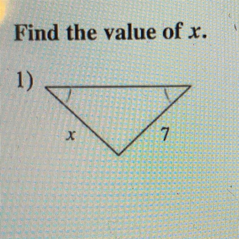 (Geometry) Find the value of X Show work-example-1