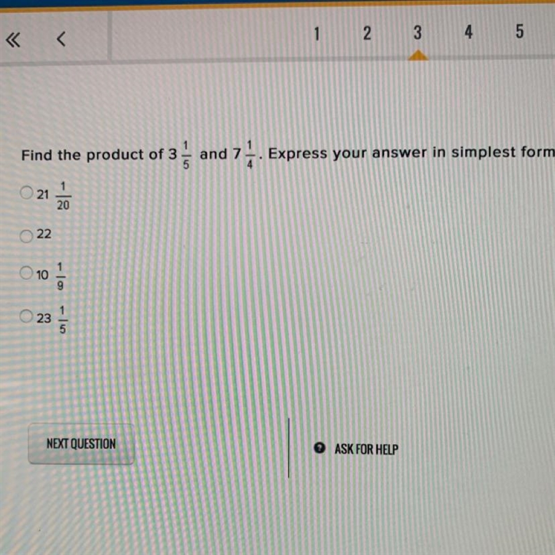 Find the product of 3 1/5 and 7 1/4. Express your answer in simplest form.-example-1