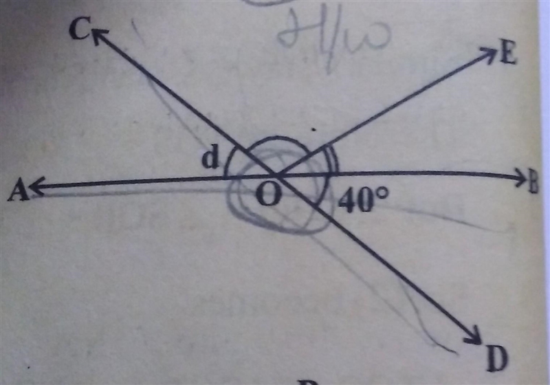 In the given figure lines AB and CD intersect ato. If angle AOC + angle BOE = 70 and-example-1