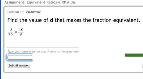 Find the value of D that makes the fraction equivalent-example-1