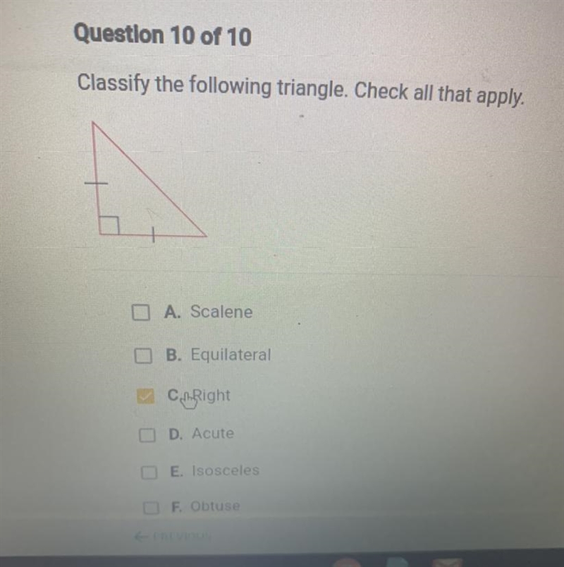 Classify the following triangle. Check all that apply.-example-1