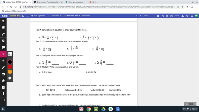 Can some one help with part 4 A and B-example-1