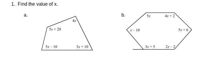 How to solve for x in these shapes?-example-1