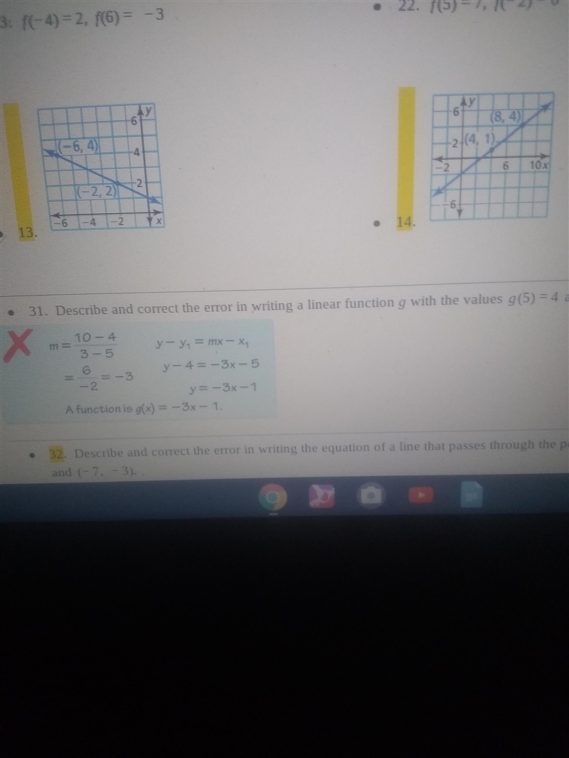 For each of the following, use the given information/picture to write an equation-example-2