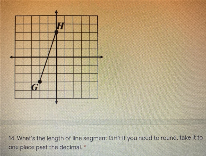 What’s the length of line segment GH? If you round, take it to one place past the-example-1