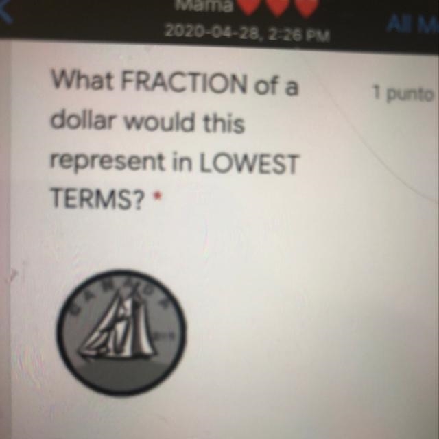 What fraction of a dollar would this represent in lowest terms-example-1