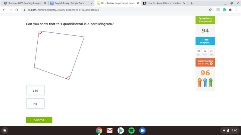 Is this a parallelogram?-example-1