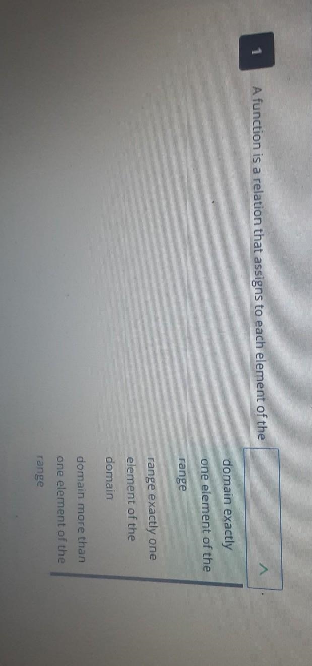 A function is a relation that assigns to each element of the?​-example-1