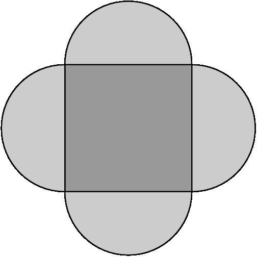 A region is bounded by semicircular arcs constructed on the side of a square whose-example-1