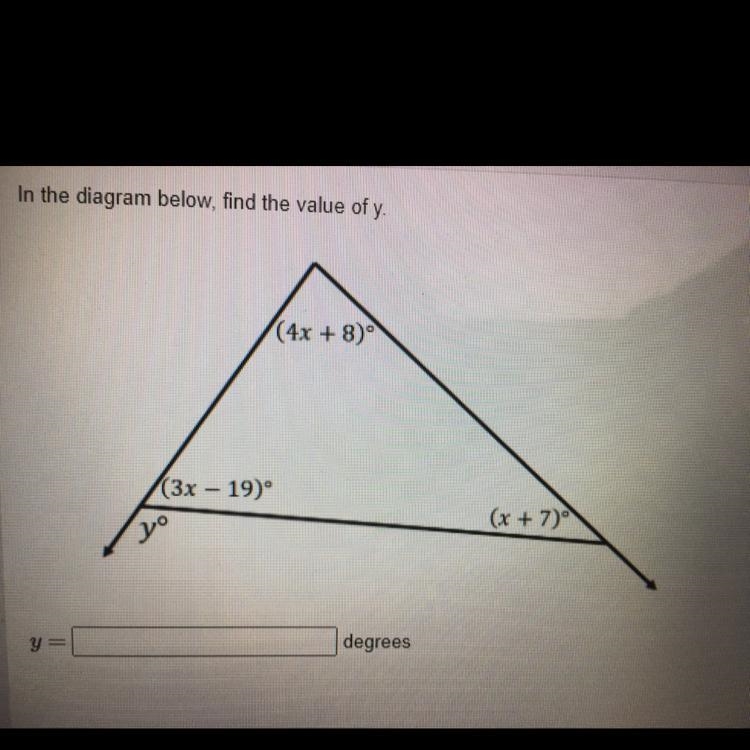 In the diagram below, find the value of y....-example-1