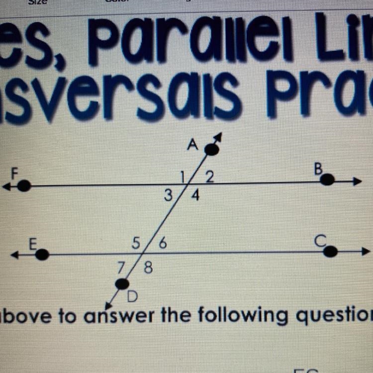 List all of the exterior angles.-example-1