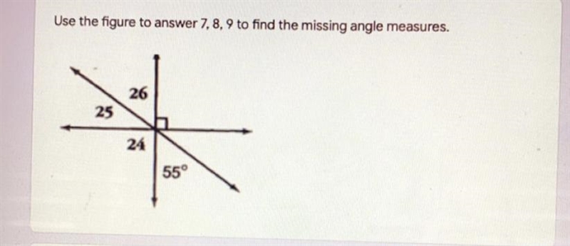 What do angles 25 and 26 measure?-example-1