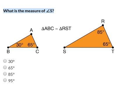 What is the measure of ∠S?-example-1