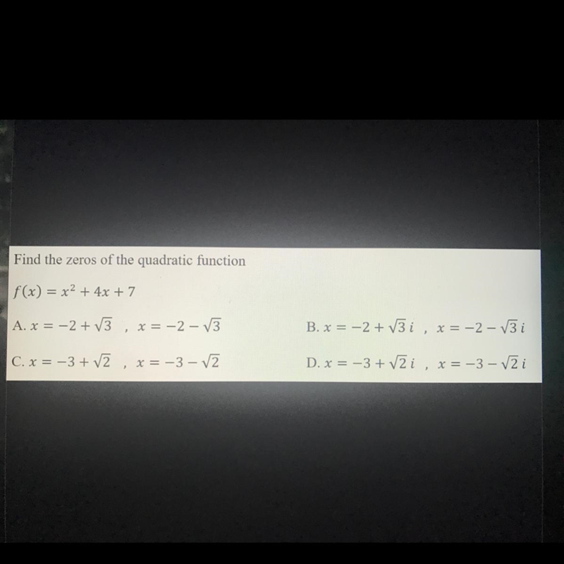 Find the zeros of the quadratic function-example-1