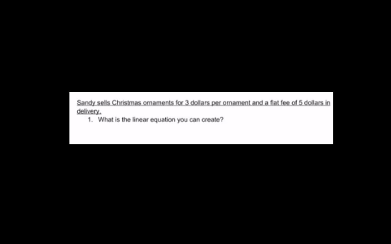 What is the linear equation? (In y=mx+b form)-example-1