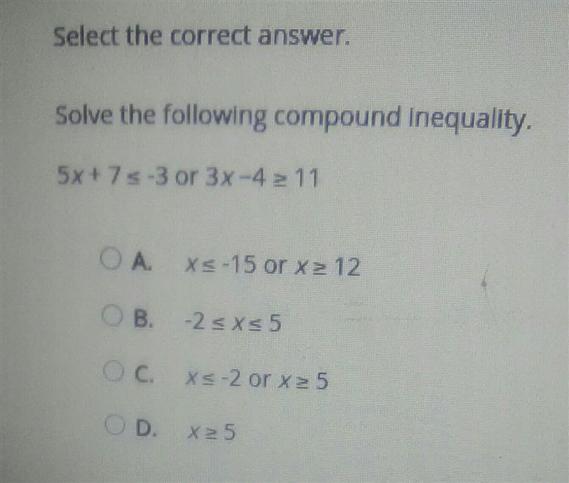 Solve the following compound inequality.​-example-1