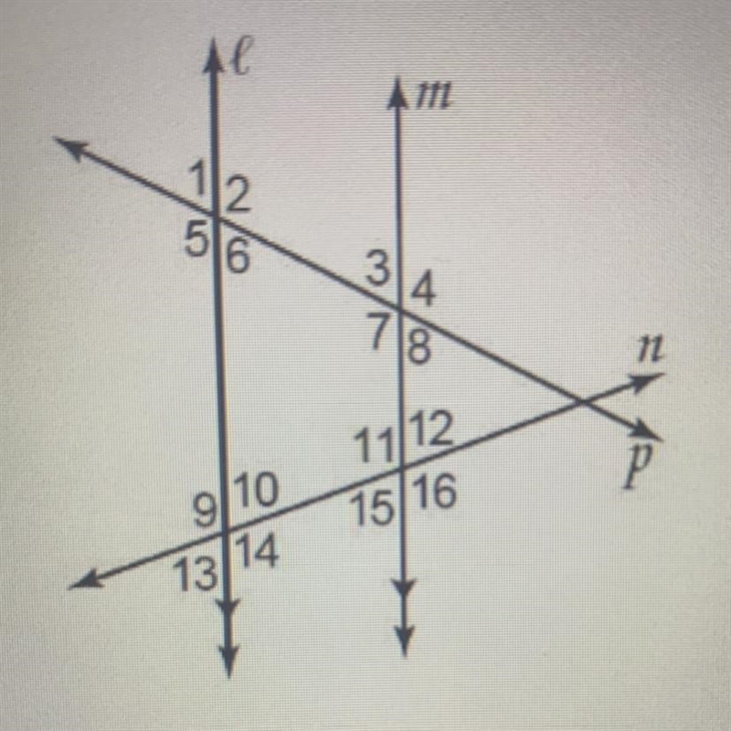 If m∠12=3x-4 and m∠10=2x+2, find the value of x. Please show work.-example-1