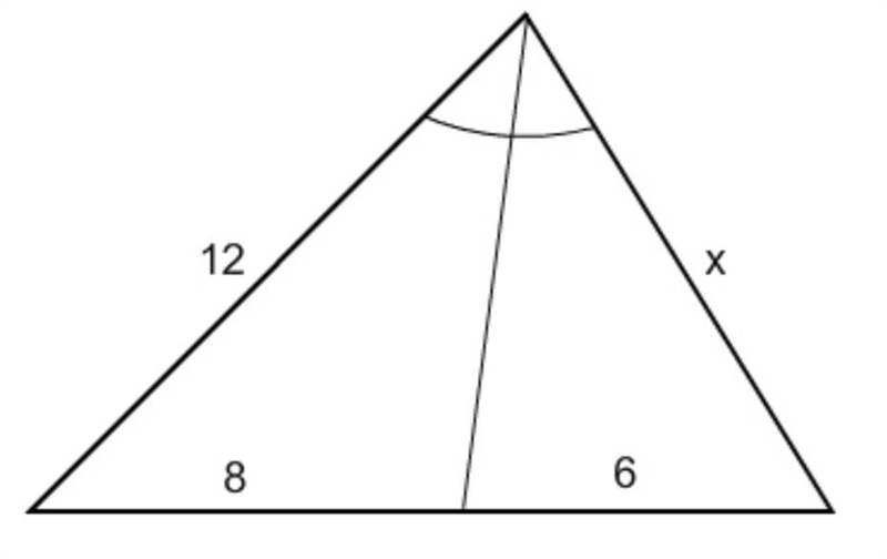 Find the value of x. A) 10 B) 16 C) 9 D) 14-example-1