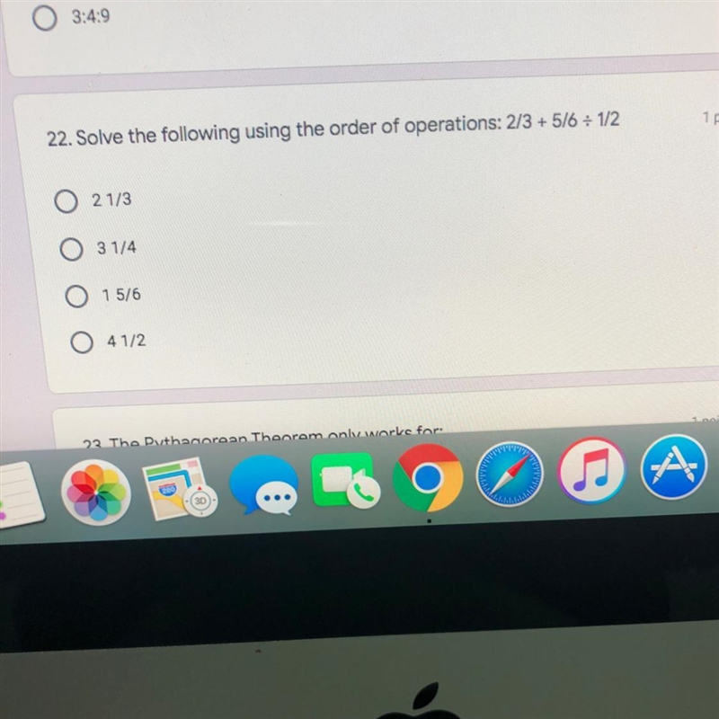 Solve the following using the order of operations: 2/3+ 5/6 divide 1/2-example-1