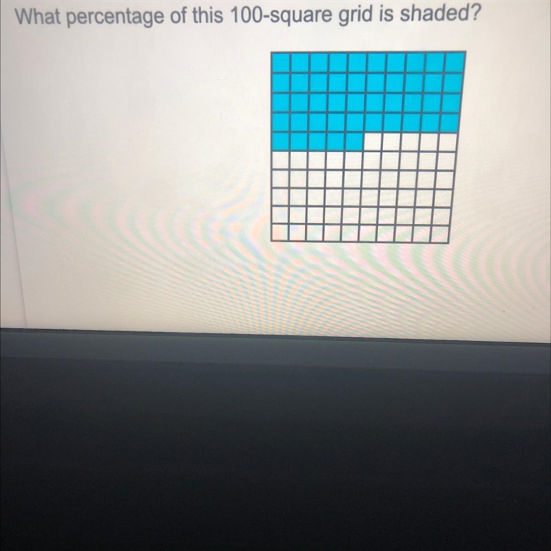 What percentage of this 100 square grid is shaded ?-example-1