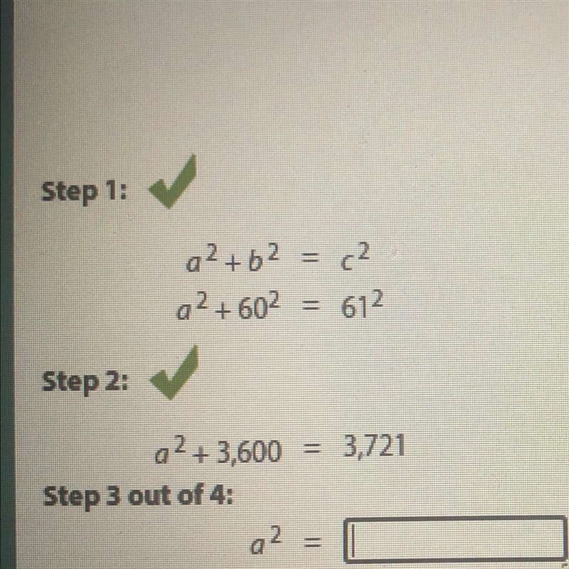 Use properties of equality to get a2 by itself-example-1