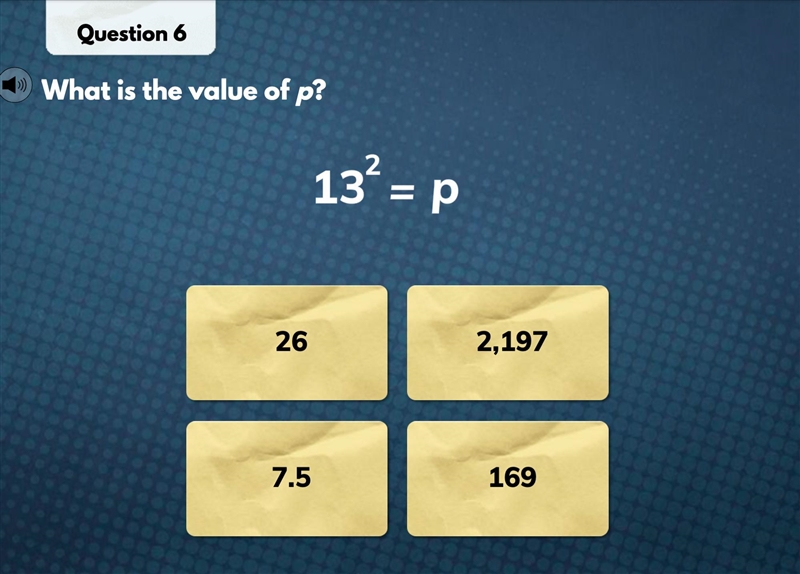 What is the value of p? 13^2 = p-example-1