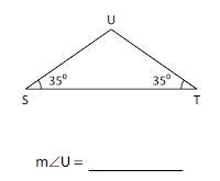 What is the measure of angle SUT? A) 35 B) 70 C) 110 D) 290-example-1