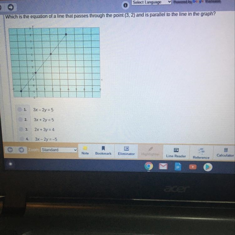 What is the equation of a line that passes through the point?-example-1