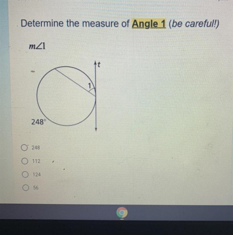 Determine the measure of angle 1-example-1