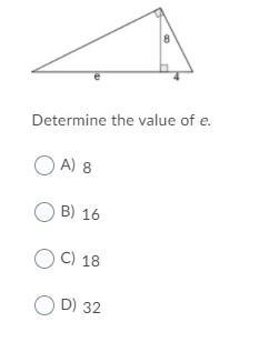 Determine the value of e. image attached.-example-1