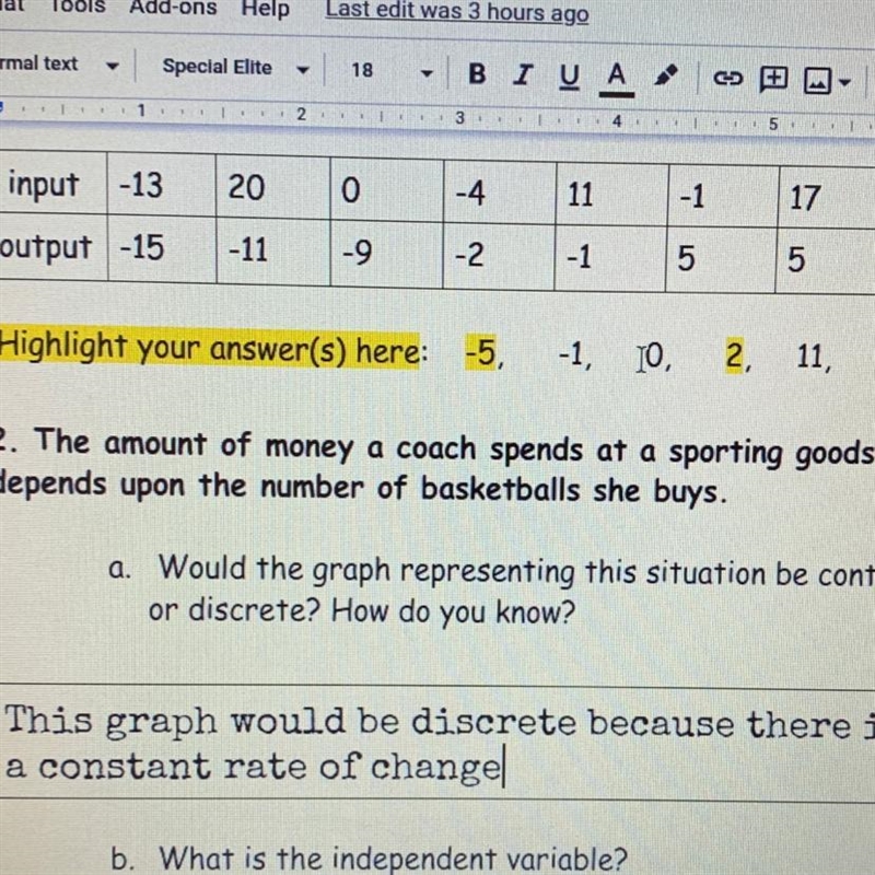 In this graph what’s the dependent and independent variable??-example-1