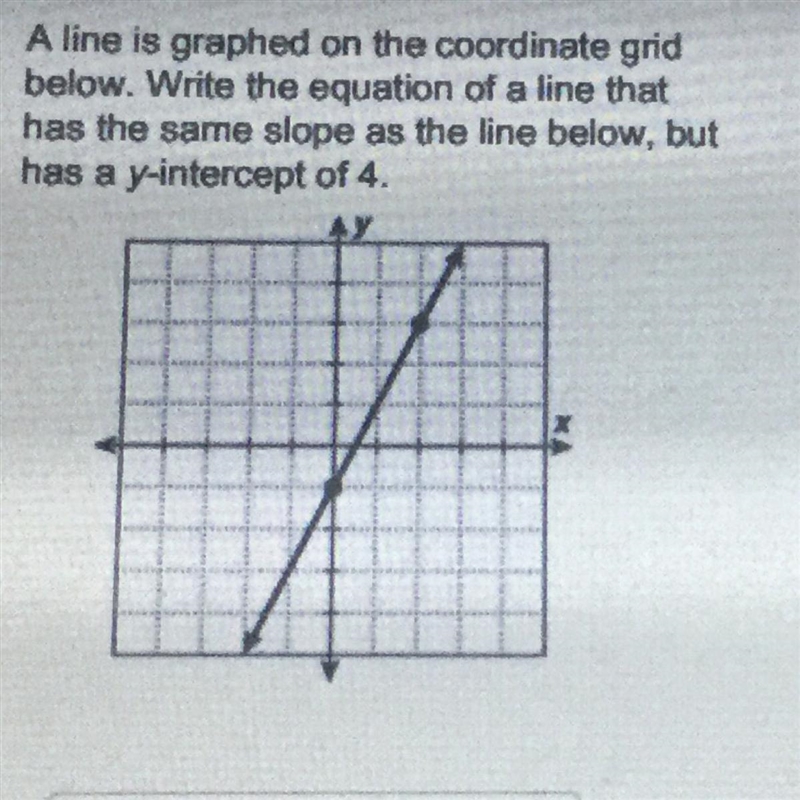 HELP I’m almost out of time ( it’s not Y=2x+4)-example-1