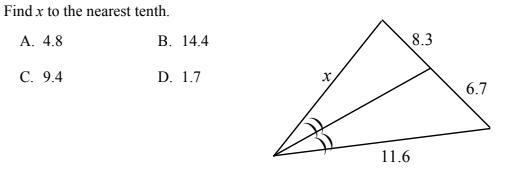 Find x to the nearest tenth.-example-1