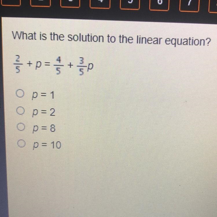 What is the solution to the linear equation?-example-1