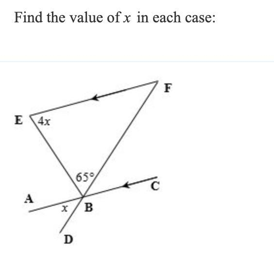 Find the value of x in each case. PLEASE HELP-example-1