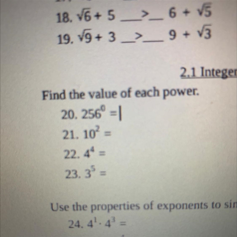 Find the value of each power-example-1