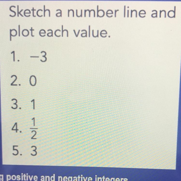 Plot each value on a number line-example-1