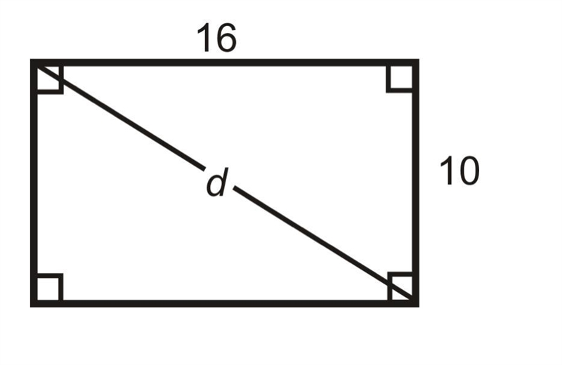 Use Pythagorean Theorem to solve for D. Round your answer to the nearest tenth A. 12.6 B-example-1