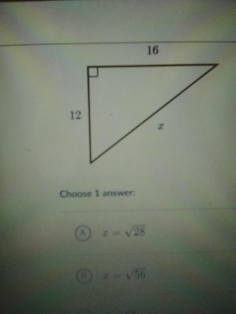 Find the value of x in the triangle shown below.-example-1