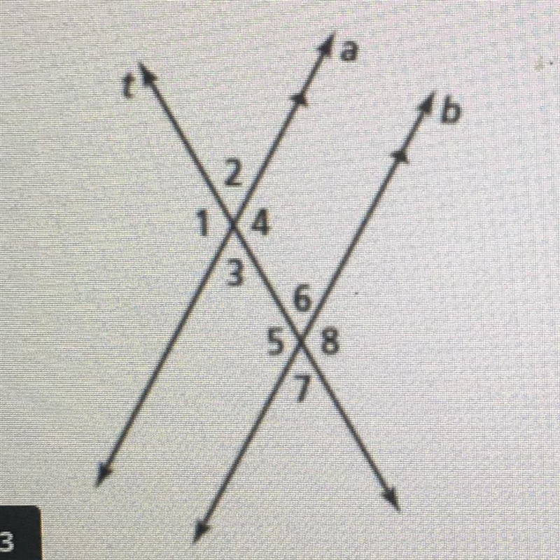 A.)If the measure of 1 = 150°, then the measure of 6 =? B.) if the measure of 3 = 42°, then-example-1