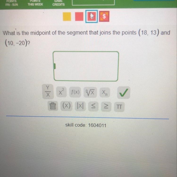 I need the mid point-example-1