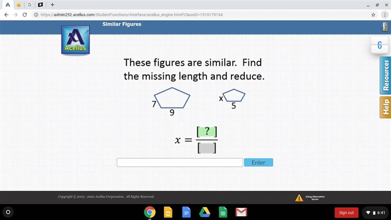 What is the answer to x= ??-example-1