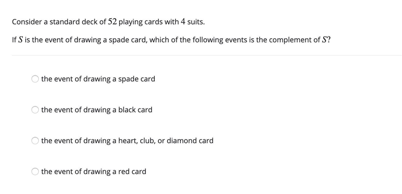 Checkpoint 24. 4) Consider a standard deck of 52 playing cards with 4 suits. If S-example-1